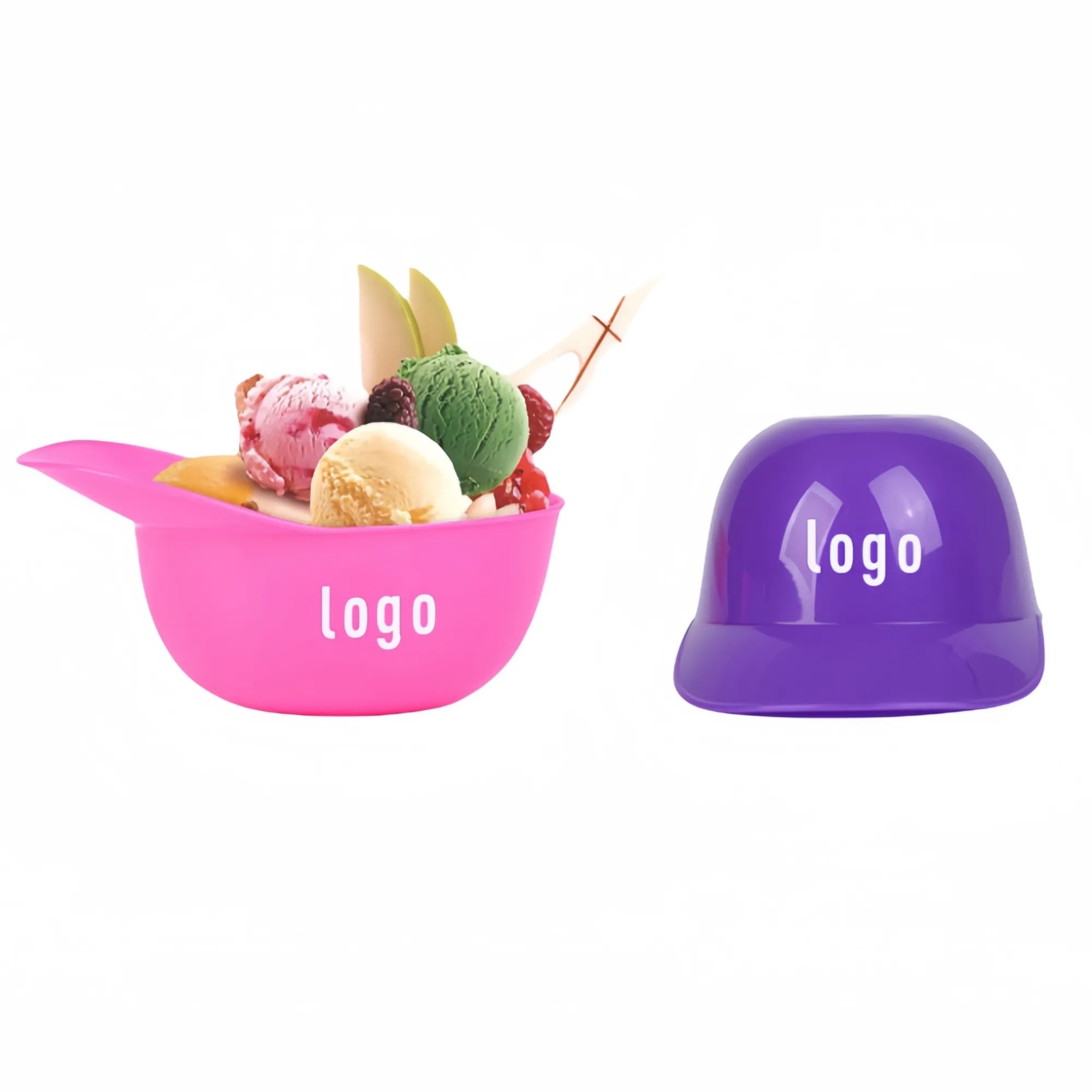 MOQ100 8oz Baseball Helmet Ice Cream Bowl 5