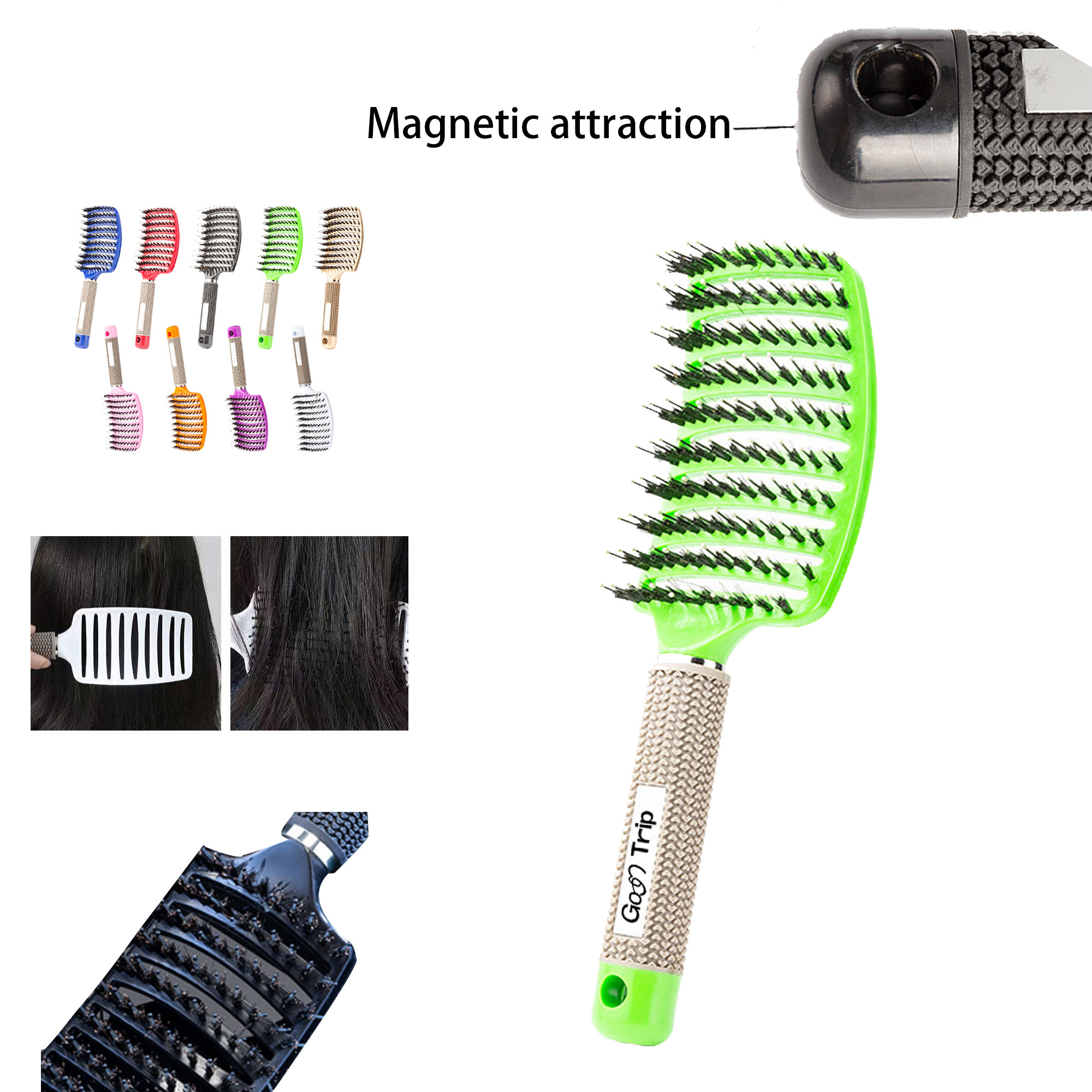 Multicolor Detangling Hair Brush 2
