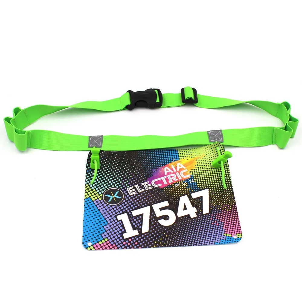 Unisex Triathlon Marathon Race Number Belt With Gel Holder 3