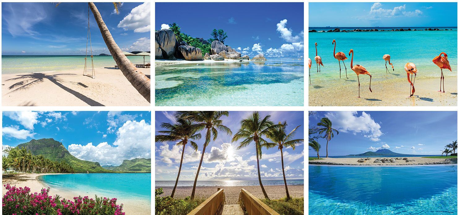 BEACHES FULL COLOR DESK CALENDAR