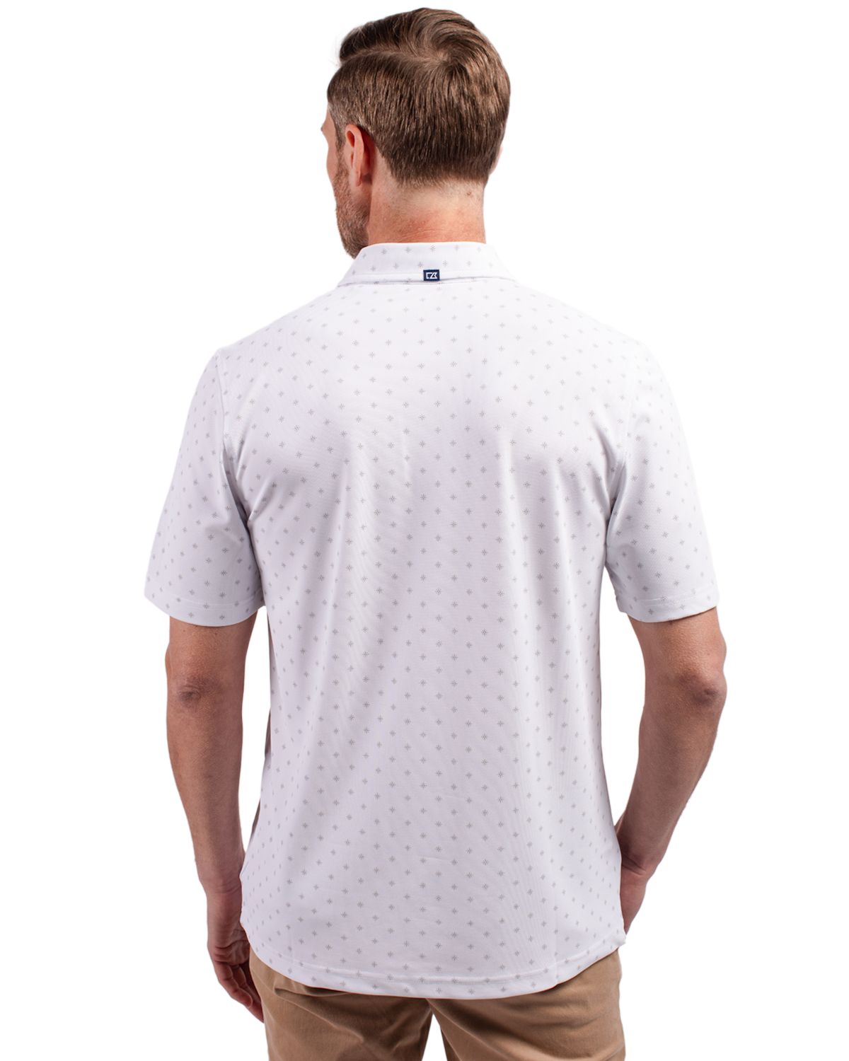 Cutter & Buck Virtue Recycled Tile Print Featherlight Pique Mens Big & Tall Polo Big & Tall 24