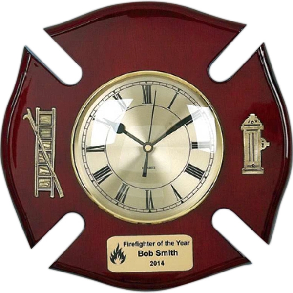 Piano Finish Fire Specialty Shield Award/Clock 2