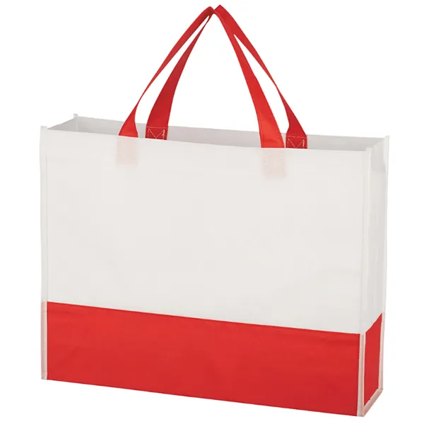 Non-woven Color Block Tote -15x11.5x3.5 1