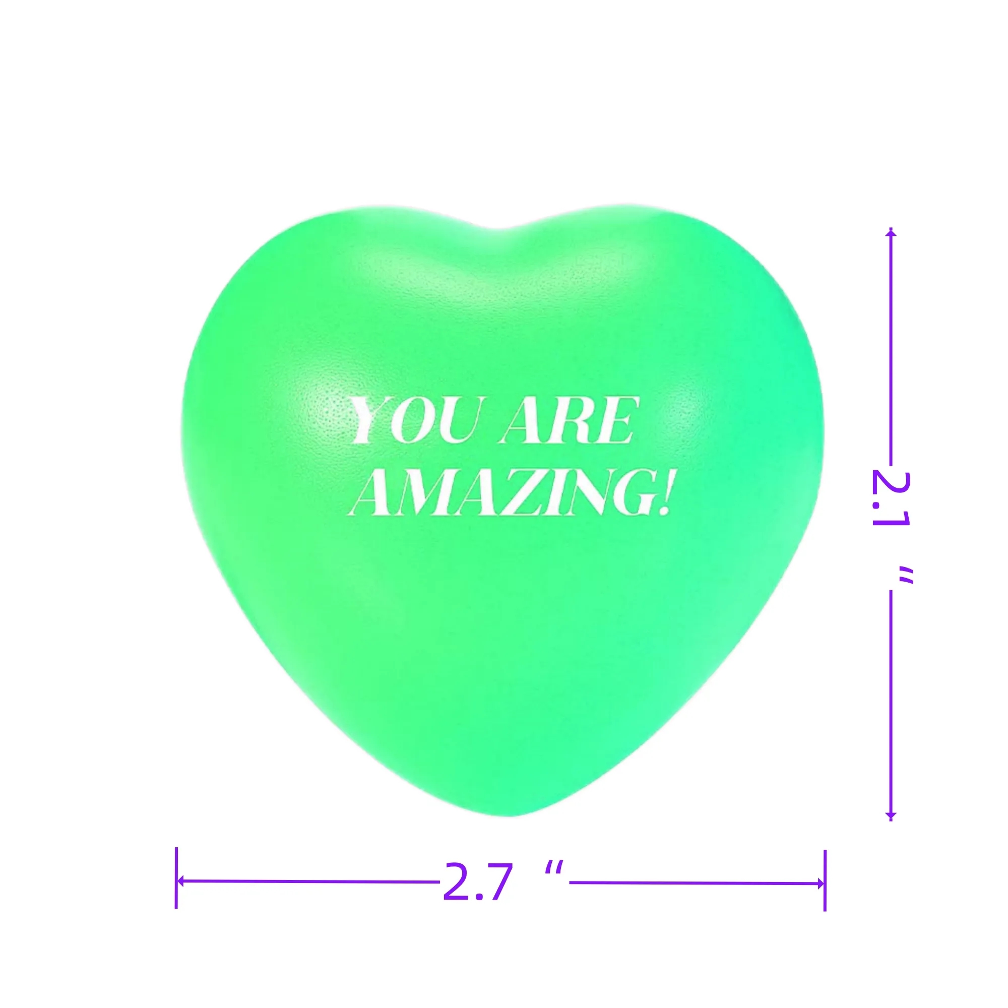 Custom Logo Heart Shape Stress Balls Pre Kindergarten Toy 4