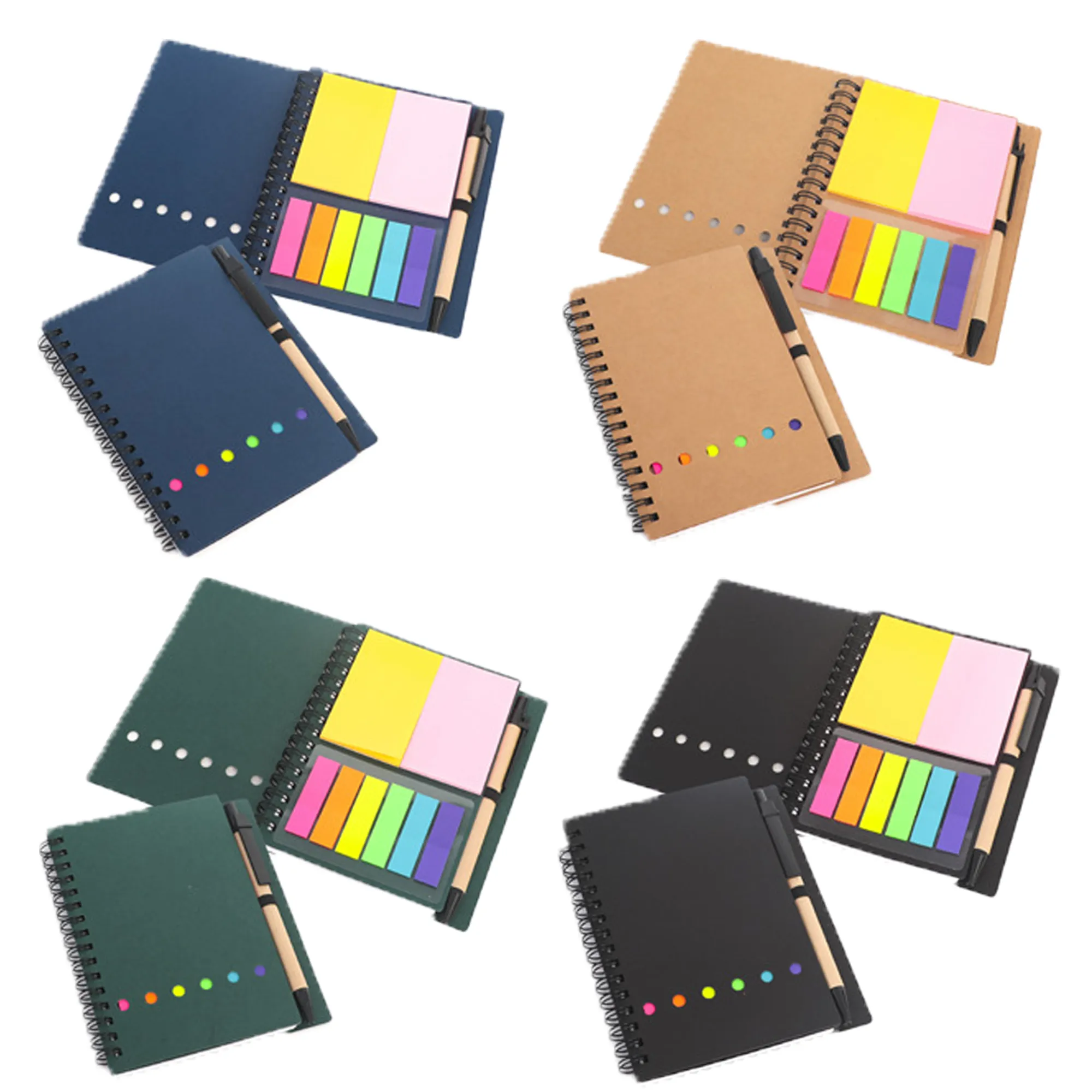 A6 Spiral Notebook with Pen And Sticky Notes 2