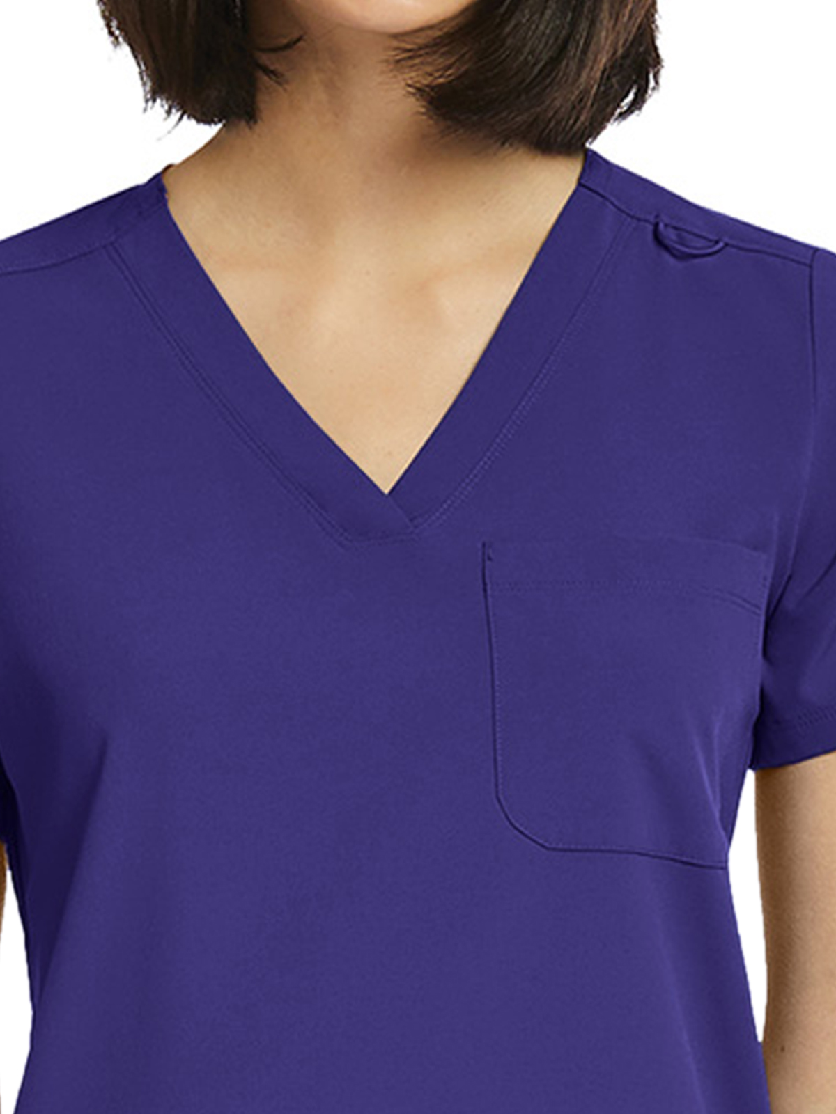ScrubJoy Originals - Women's Fitted One-Pocket V-Neck Top 28