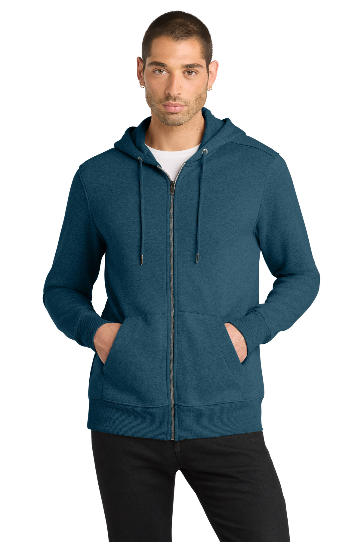 District Perfect Weight Fleece Full-Zip Hoodie DT1103 26