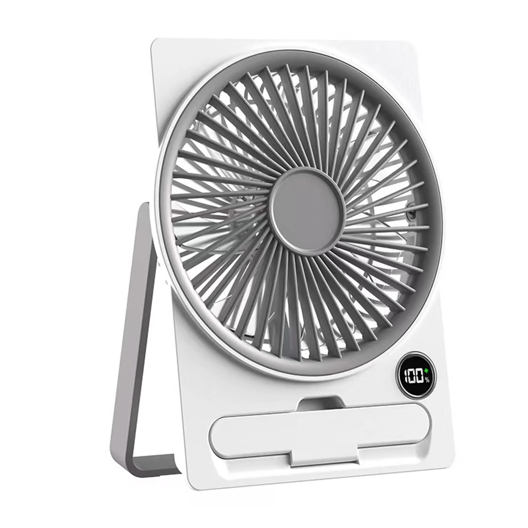 1200 mAh Digital Display Desktop Fan with Phone Stand 5
