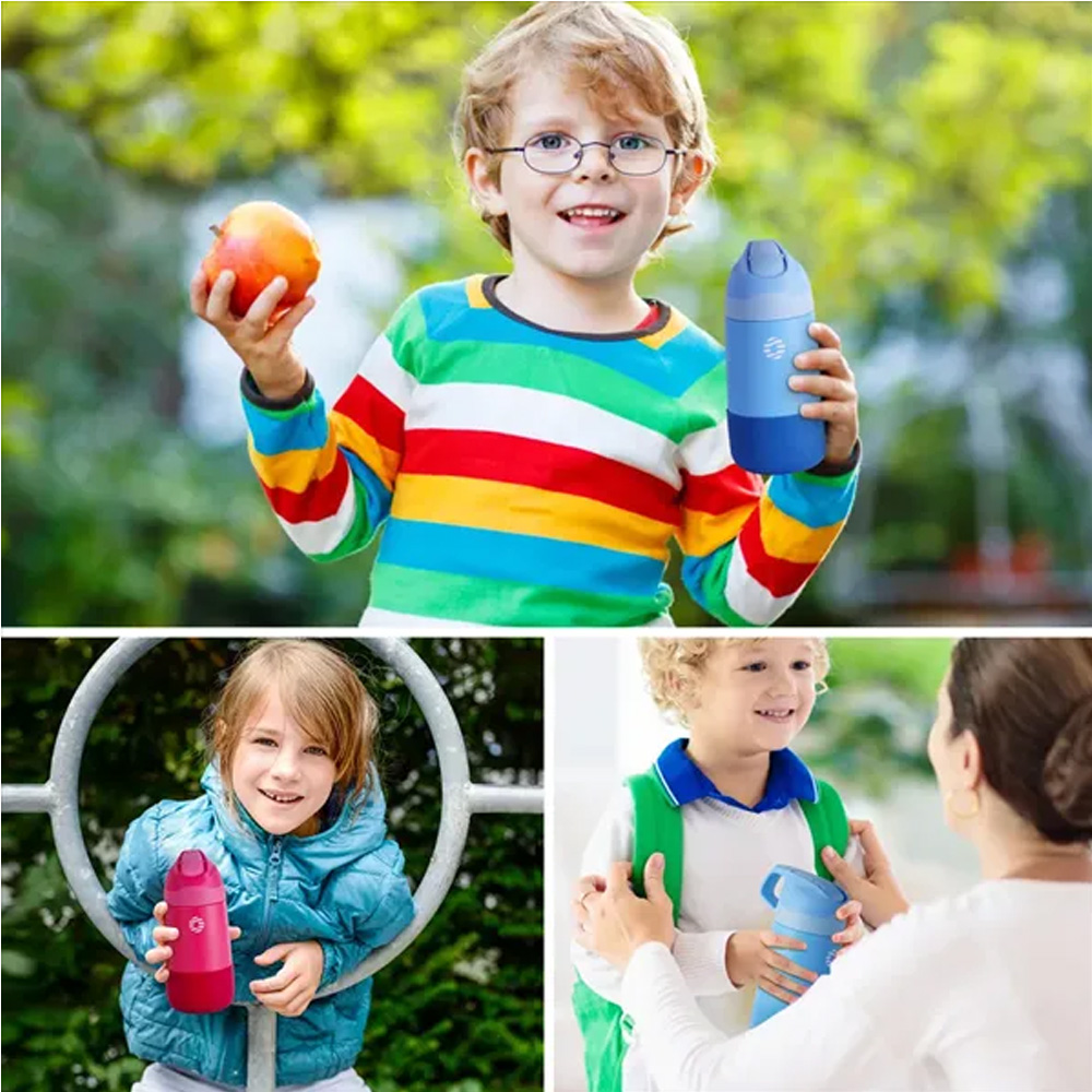 12 OZ. KID WATER BOTTLE W/POP UP STRAW LID 9
