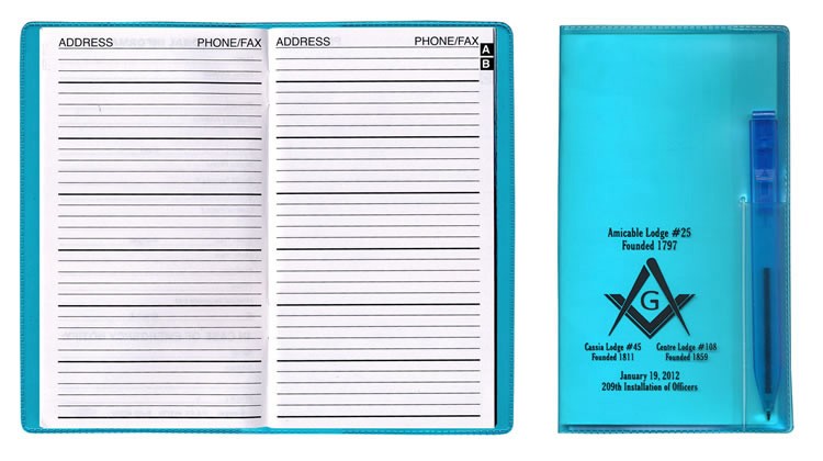 Translucent Vinyl Cover Address Book with Flat Pen 6