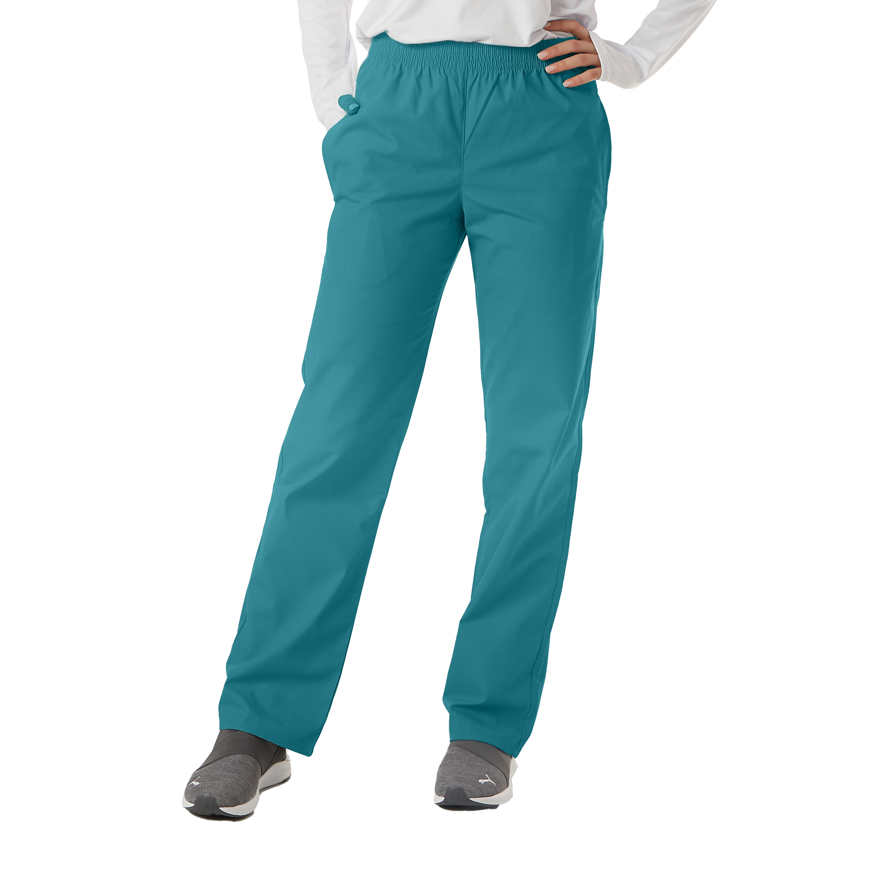 Petite UltraSoft Classic Elastic Scrub Pant 32