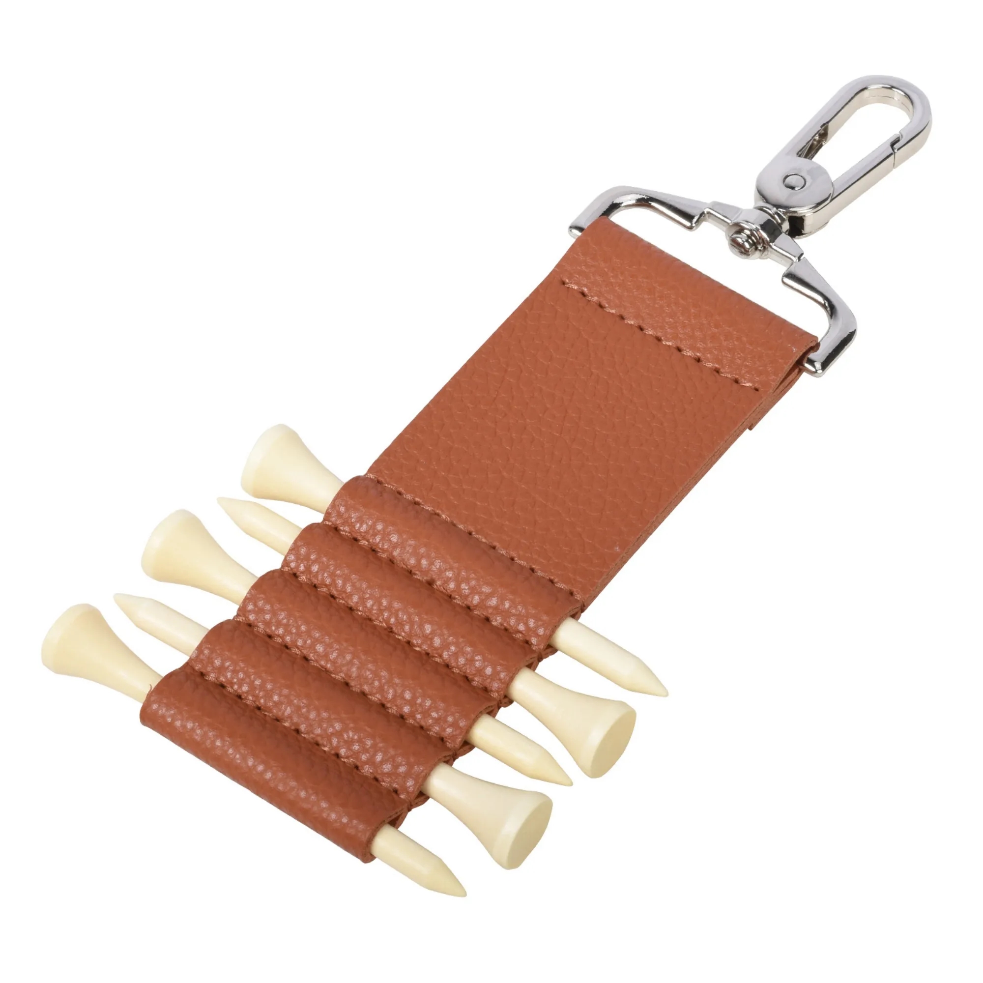 PU Leather Golf Tee Holder Keychain 6