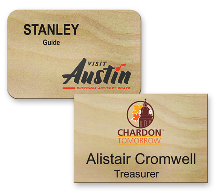 Wood Name Badge 2" x 3" 6