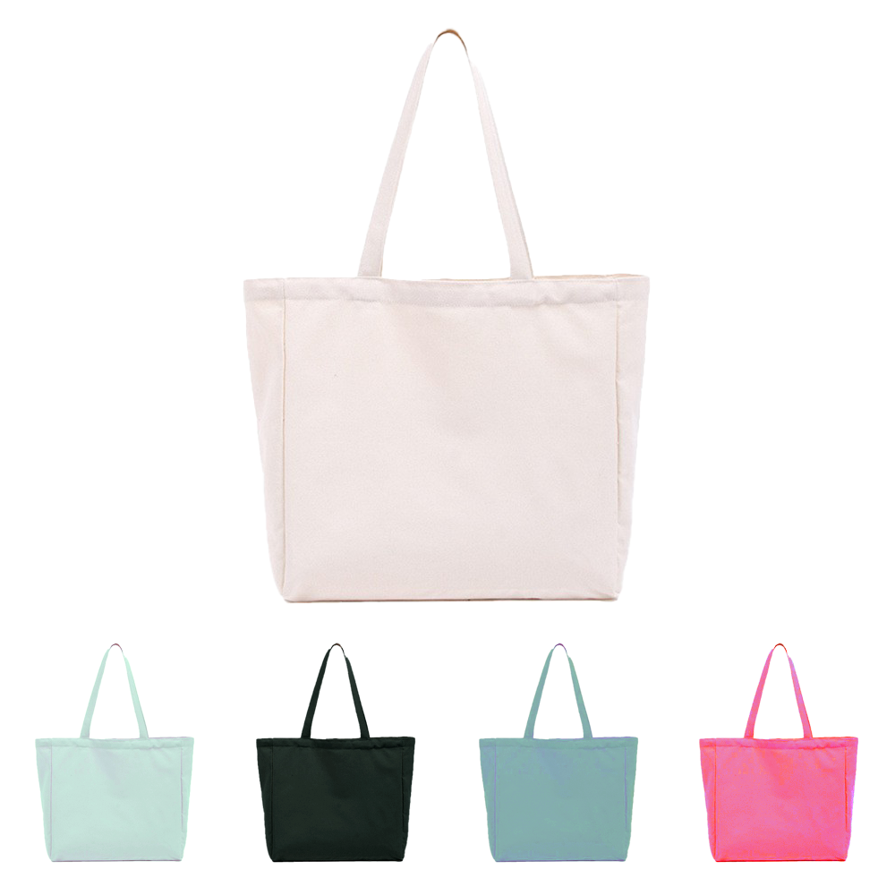 Eco-Friendly Canvas Cotton Grocery Shopping Tote Bag, custom tote bag with logo imprint 6