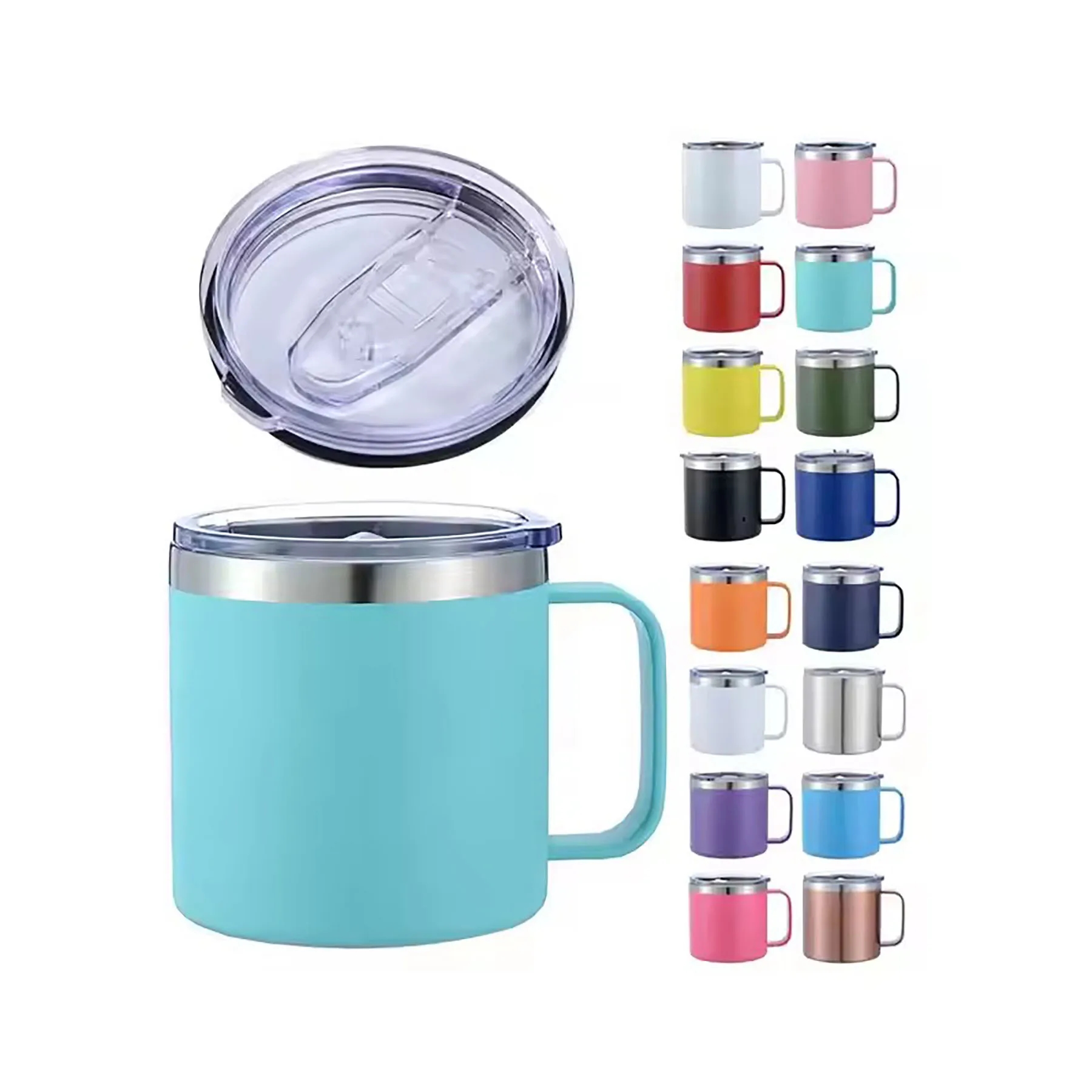 14oz Stainless Steel Mug with Lid 3