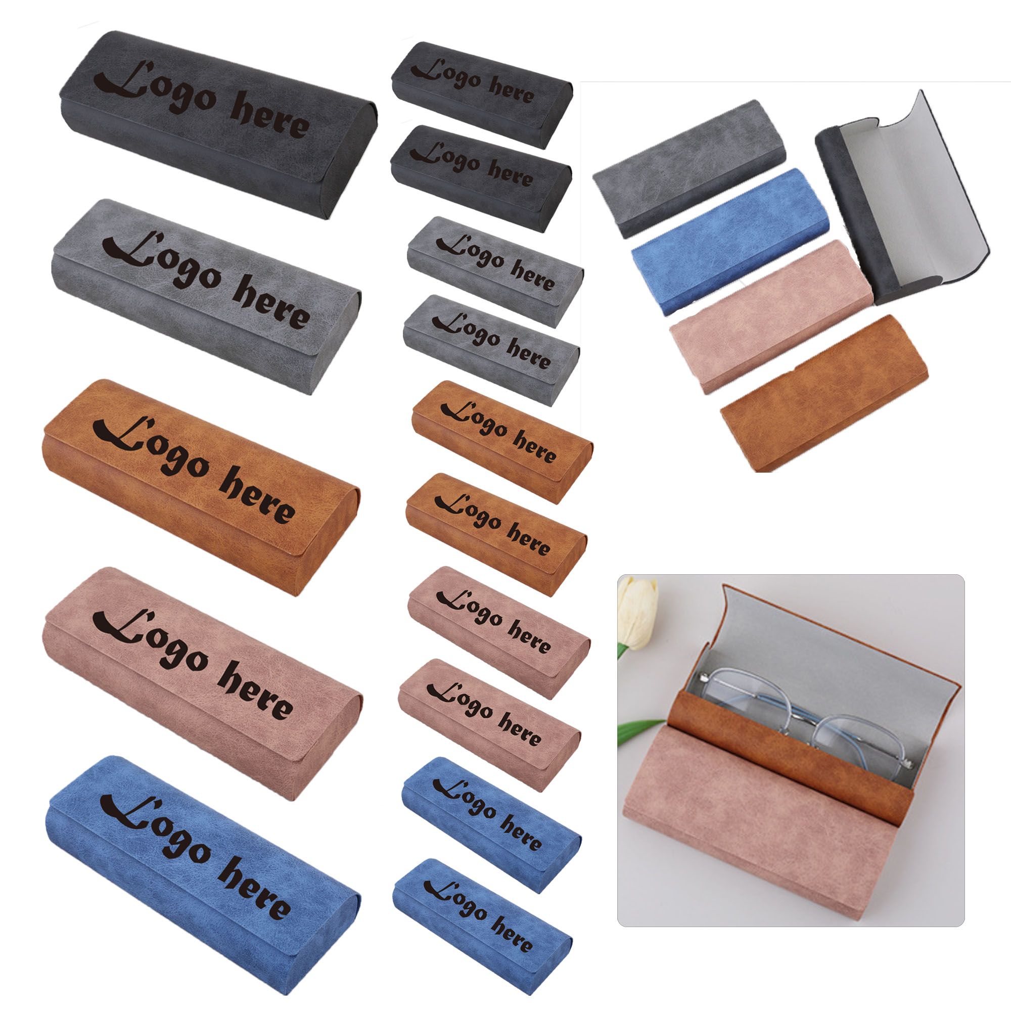 MOQ200 Magnetic Snap Eyeglass Case 1