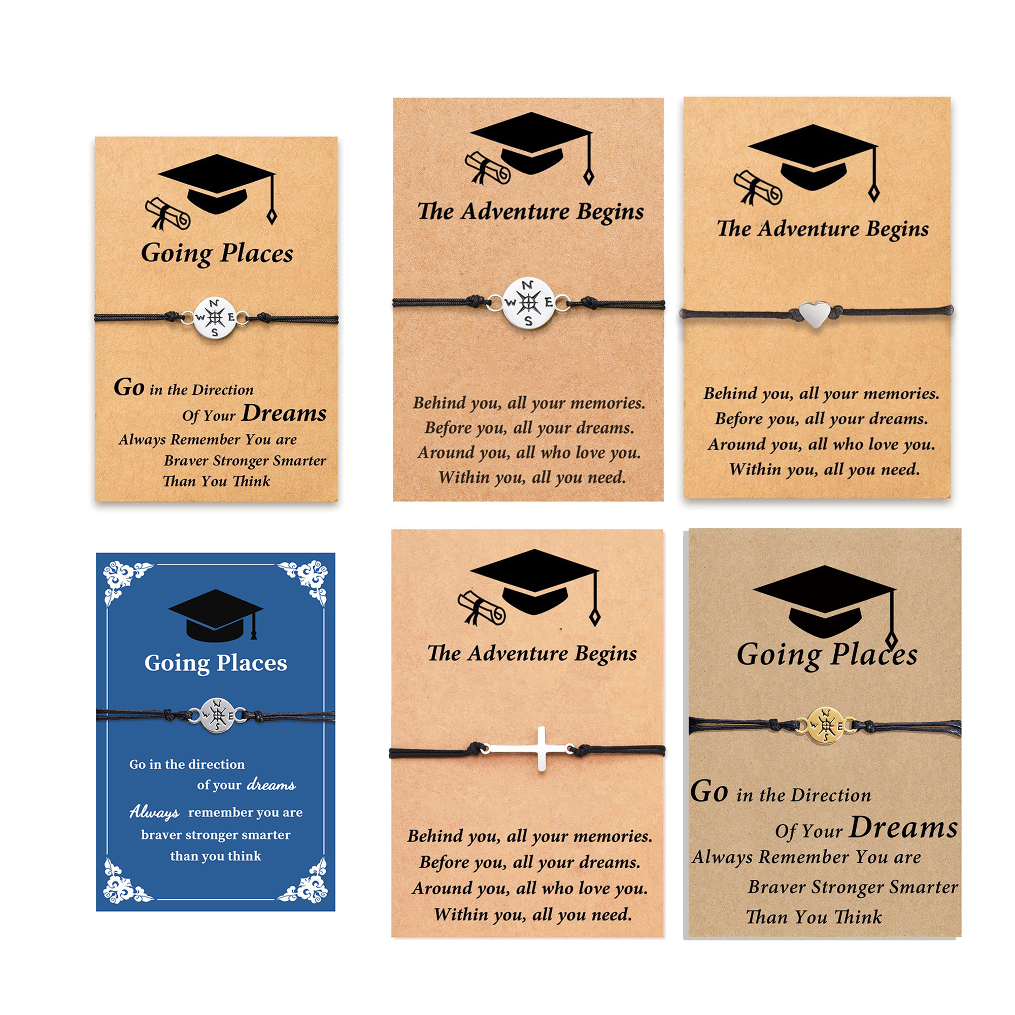 Graduation Compass Bracelet Gift Set 2