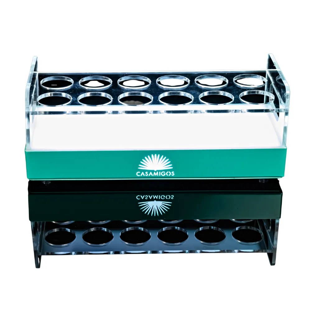 Rectangular Metal LED Shot Tray 8