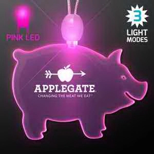 Acrylic Pig Shape Necklace with LED 10