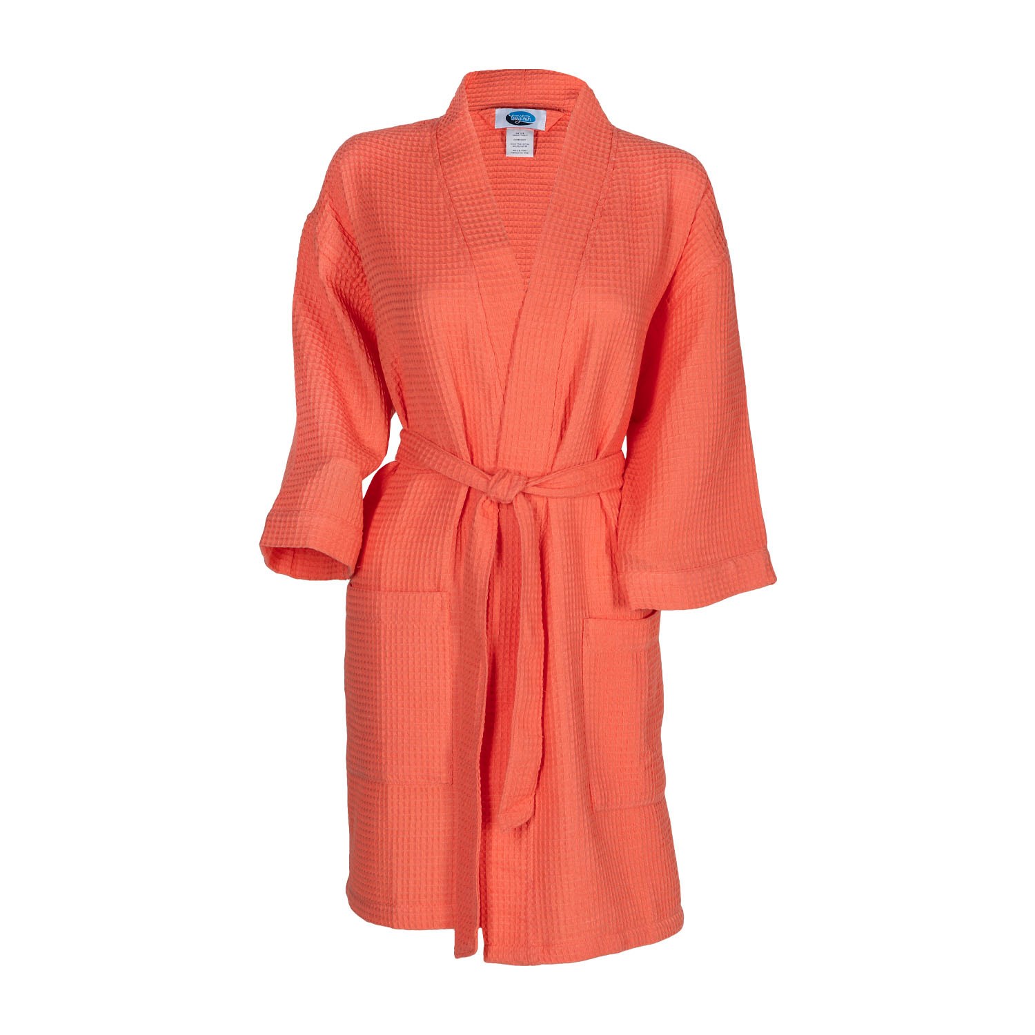 Thigh Length Waffle Weave Kimono Robe 6