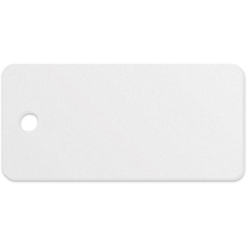 Plastic Key Tag .030 Compressed Laminated PVC (1.25"x2.625"), Full Colour 2