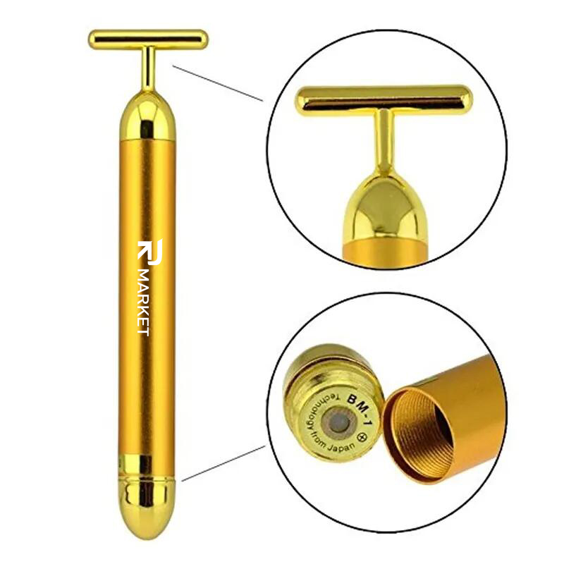 Face Massager T Shape Facial Roller Kit 2