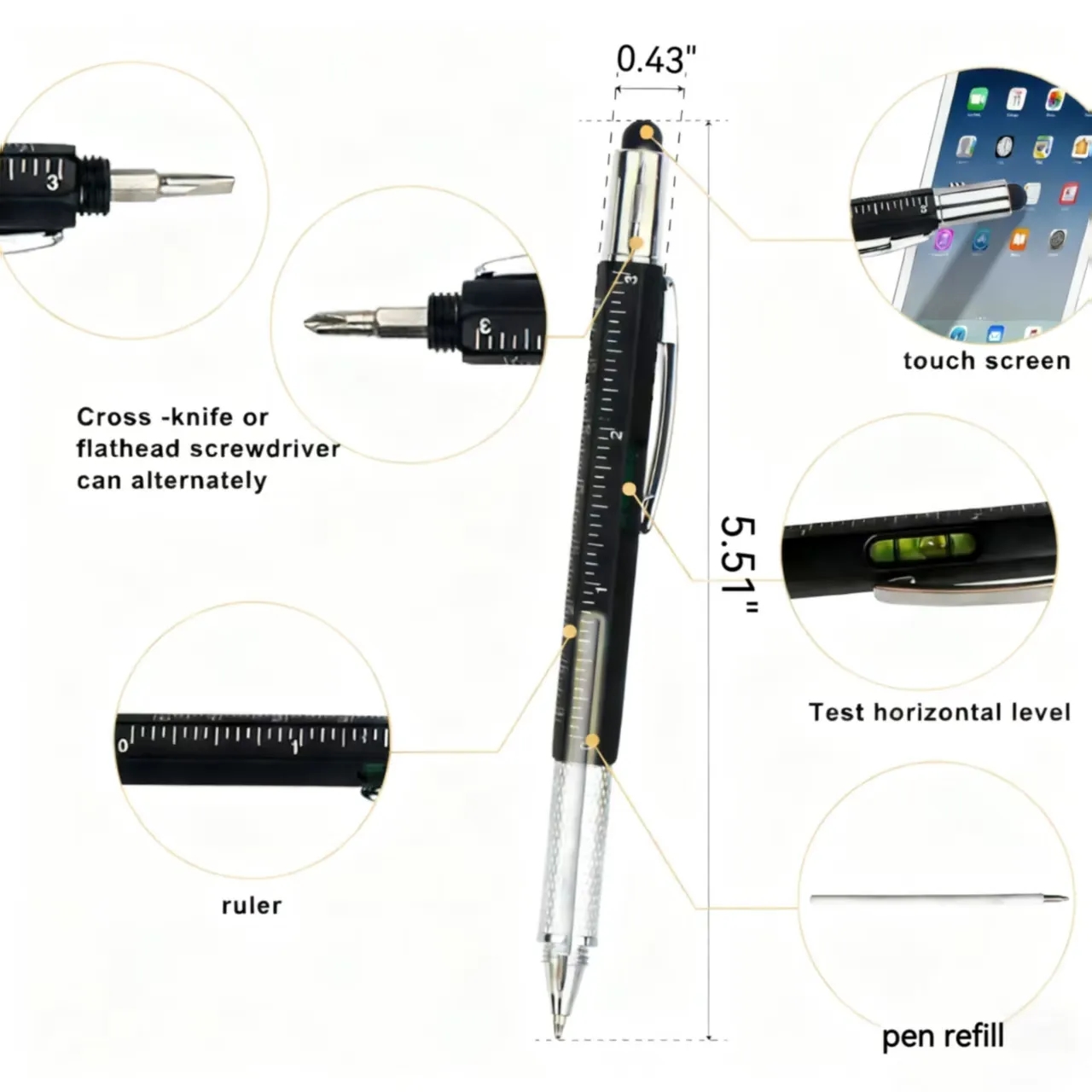 Multi-Functional 6-in-1 Tool Pen 5