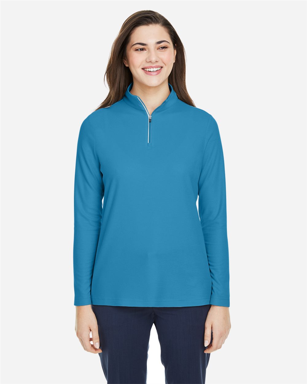 Women's Fusion ChromaSoft™ Pique Quarter-Zip Pullover - CE405W 39