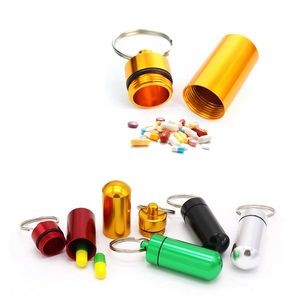 Waterproof Aluminum Pill Box With Keychain 6