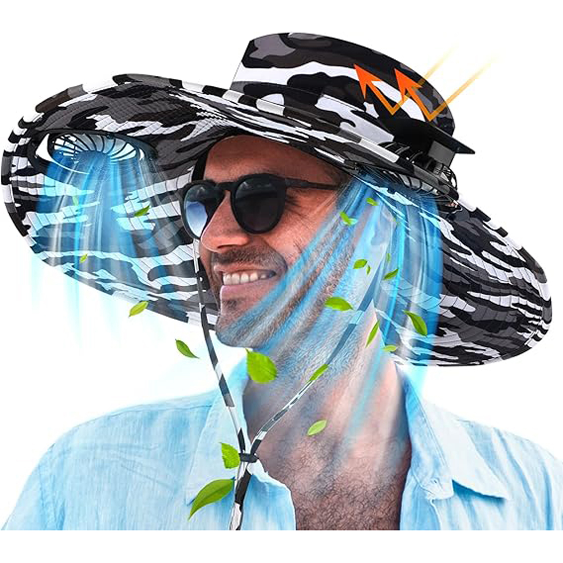 Men's Solar Powered Fan Sun Hat 2
