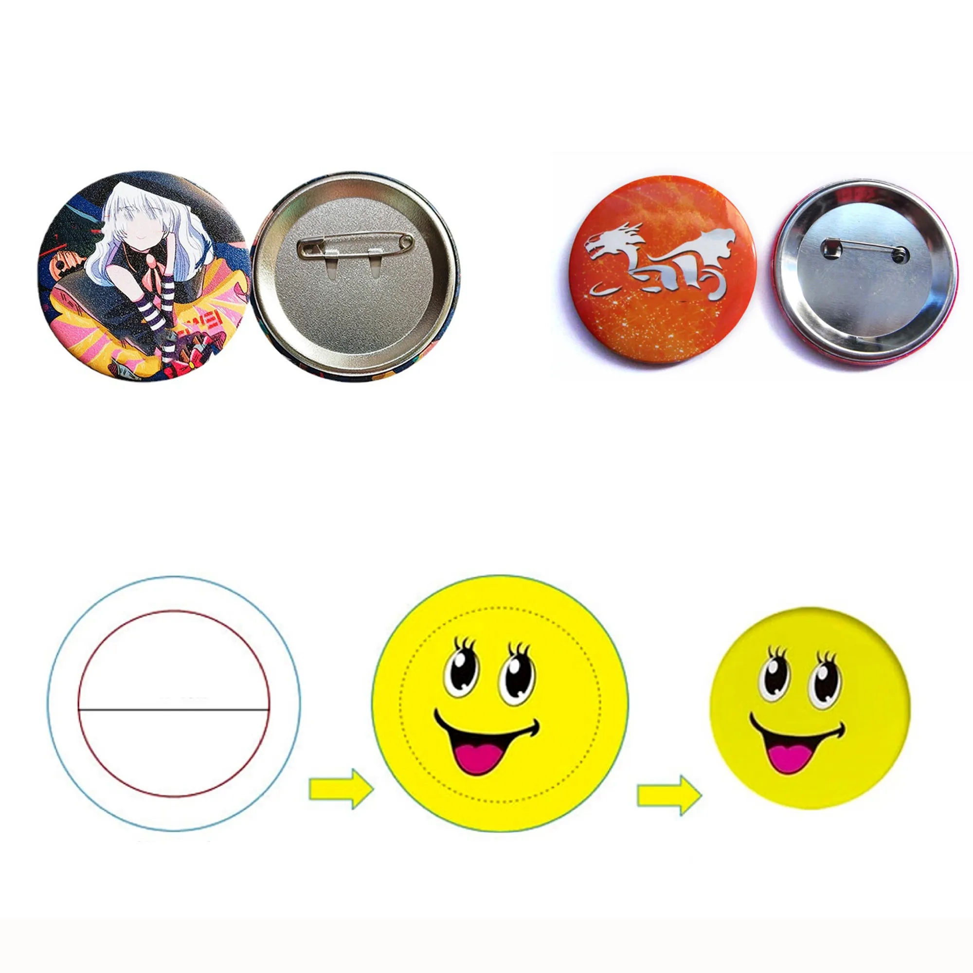 Customizable Tin Badge Creative Round Pin