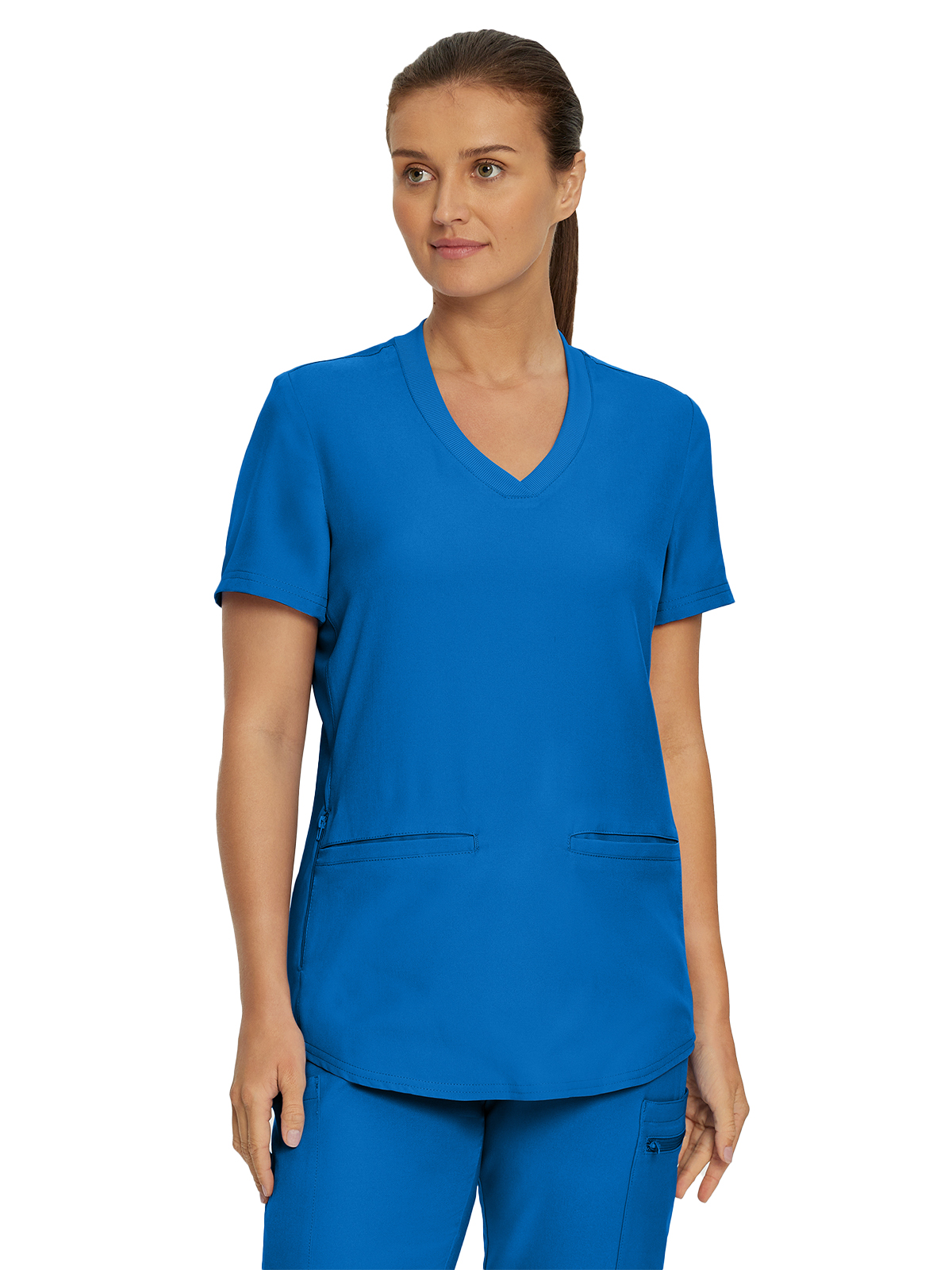 Landau - Forward - Women's Three-Pocket Rib-Knit Neckline V-Neck Top 34