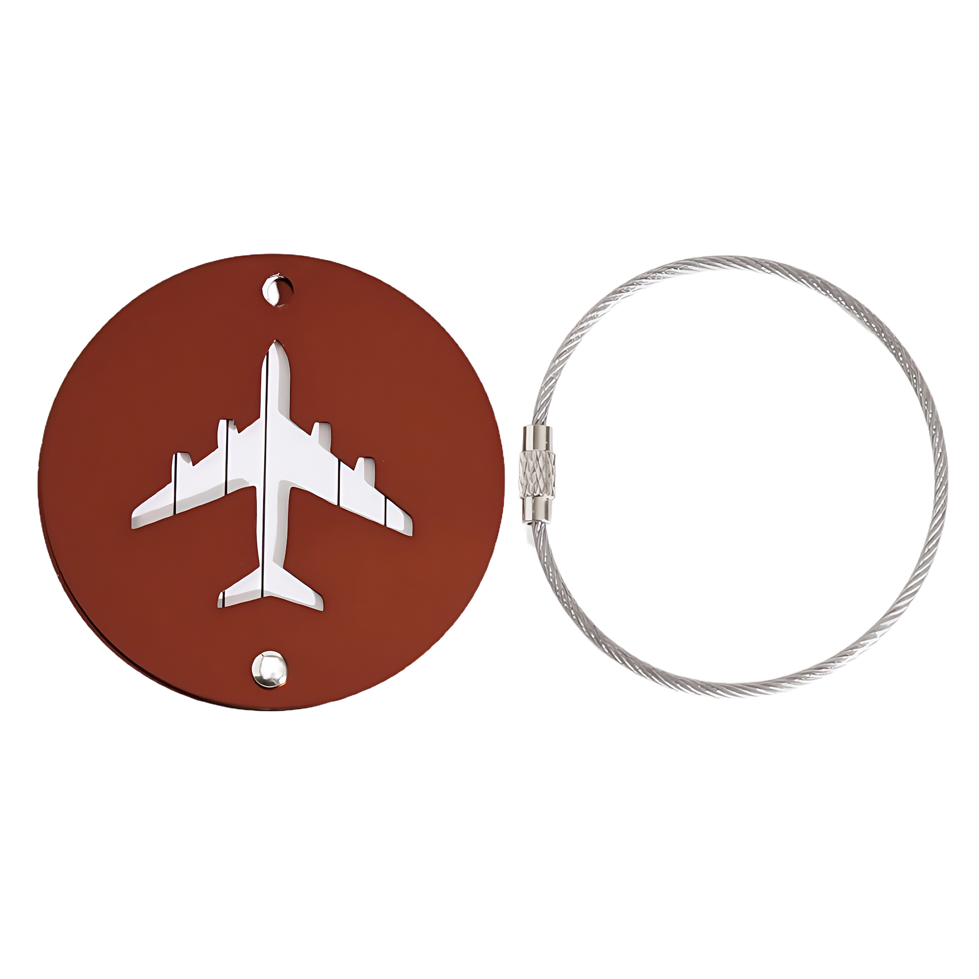 Round Aluminum Luggage Tag for Suitcase 2