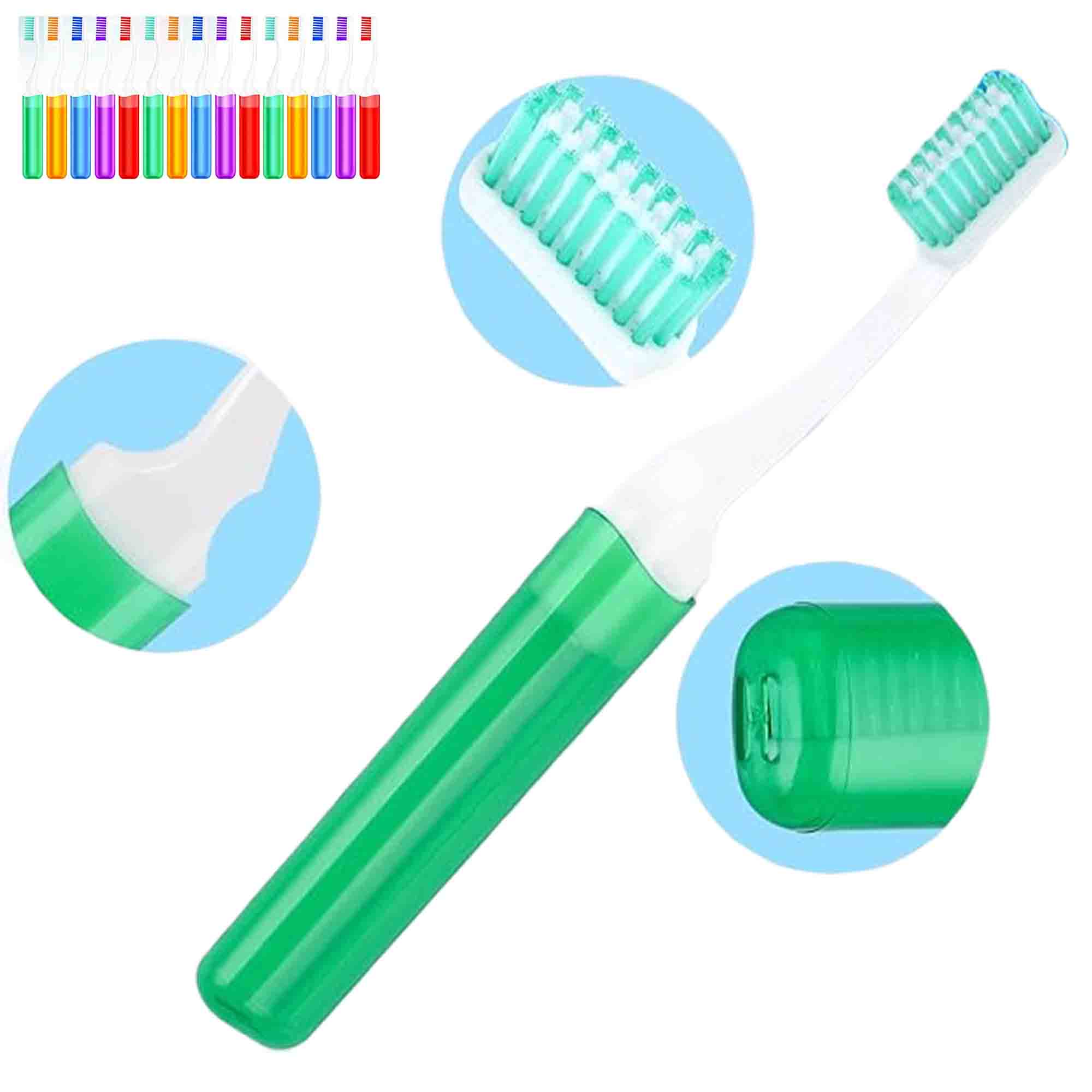 Foldable Travel Toothbrush Folding Soft Medium Bristles 1