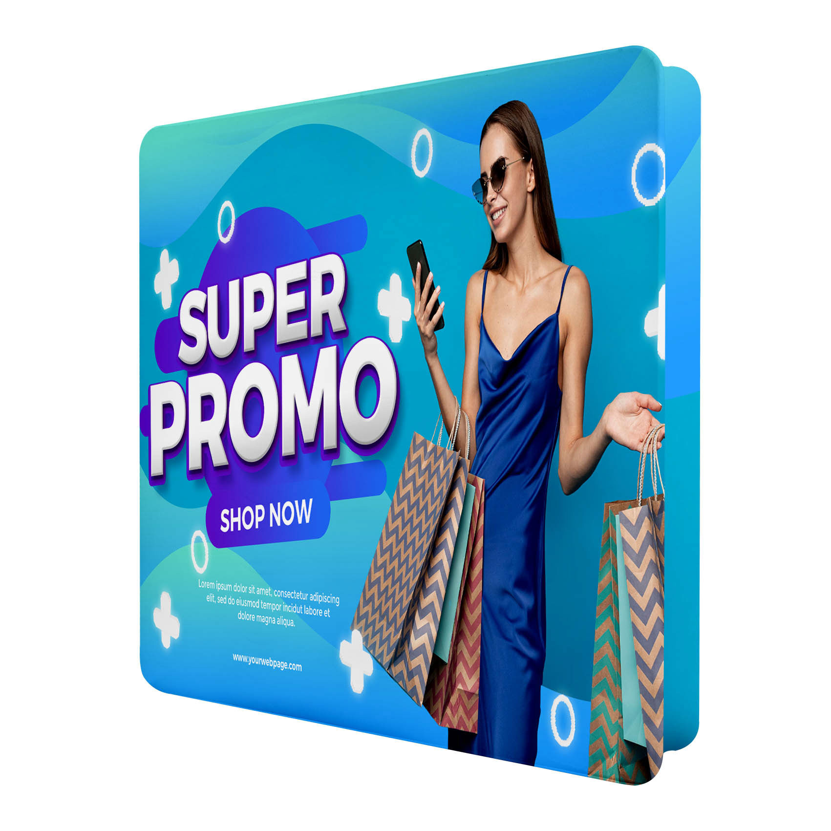 10ft 3-D Box Display - FABRIC ONLY 2