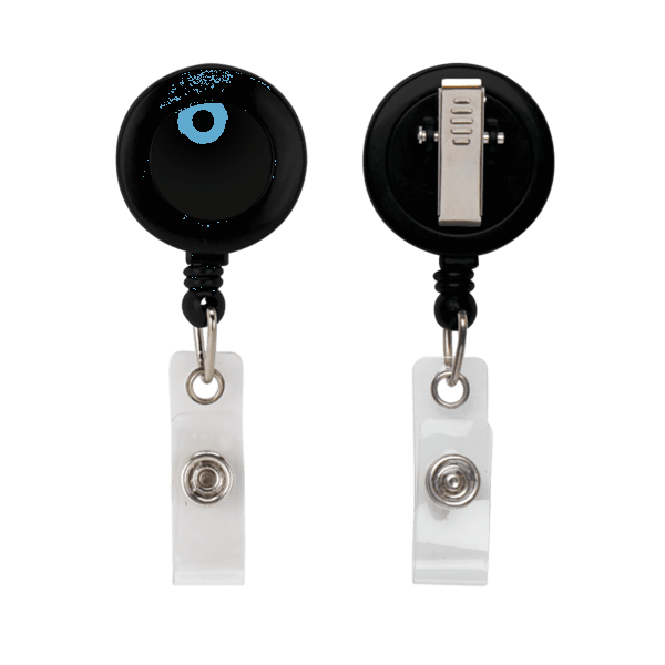 Retractable Zip Cord w/ Epoxy Dome & Vinyl Snap Attachment w/ Bulldog Clip 29