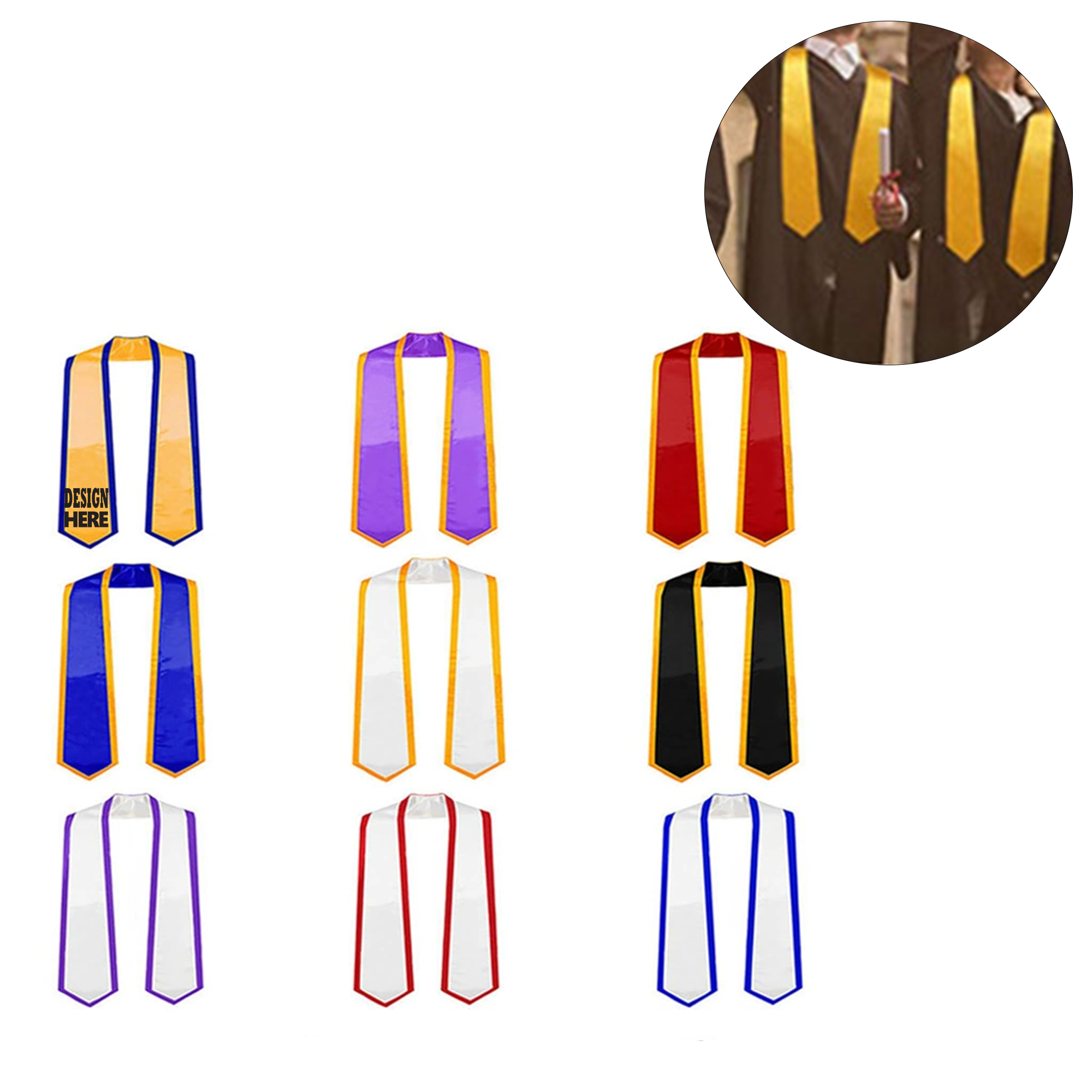 Customizable Graduation Stole For Ceremonies Honors 1