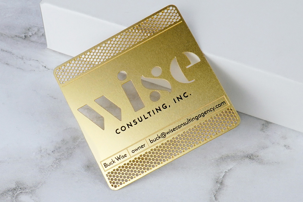 Square Metal Business Cards 10