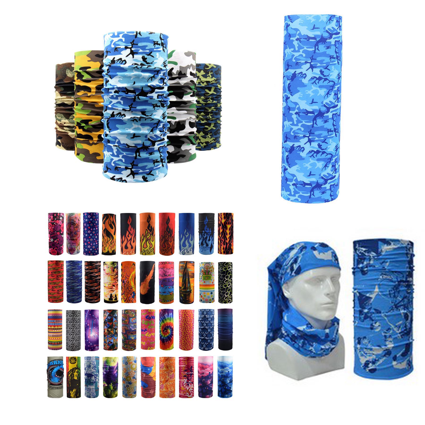 Full Color Multifunctional Seamless Bandanas 2