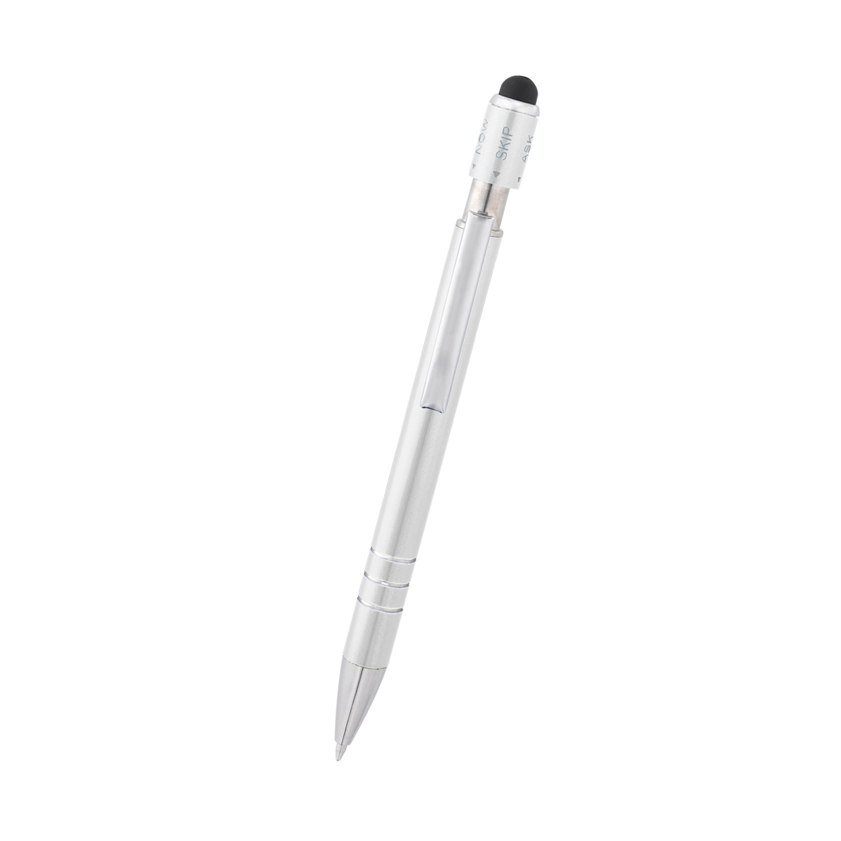 Recycled Aluminum Spin Game Top Pen With Stylus 5