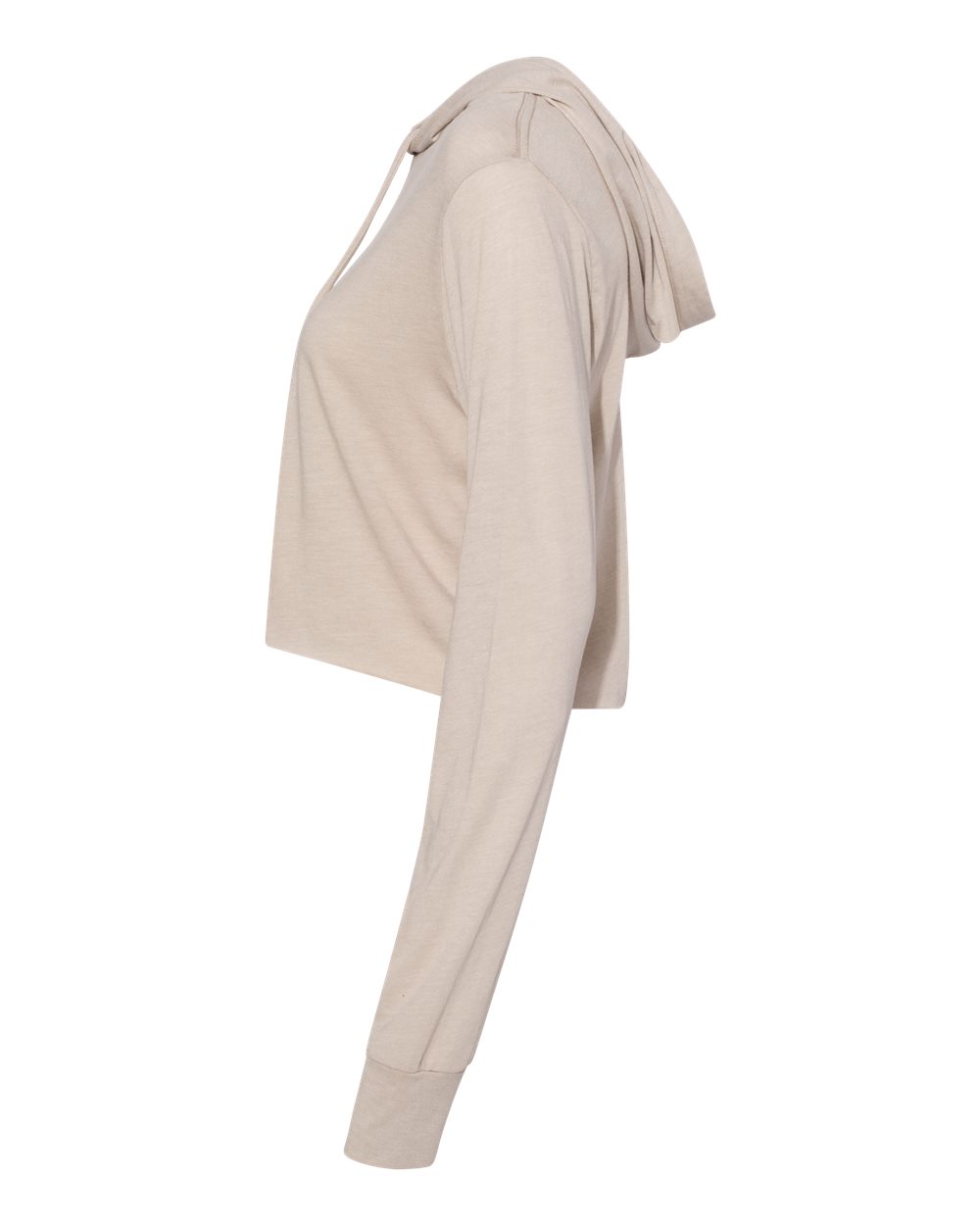 Women's Triblend Crop Long Sleeve Hoodie Tee - 8512 26