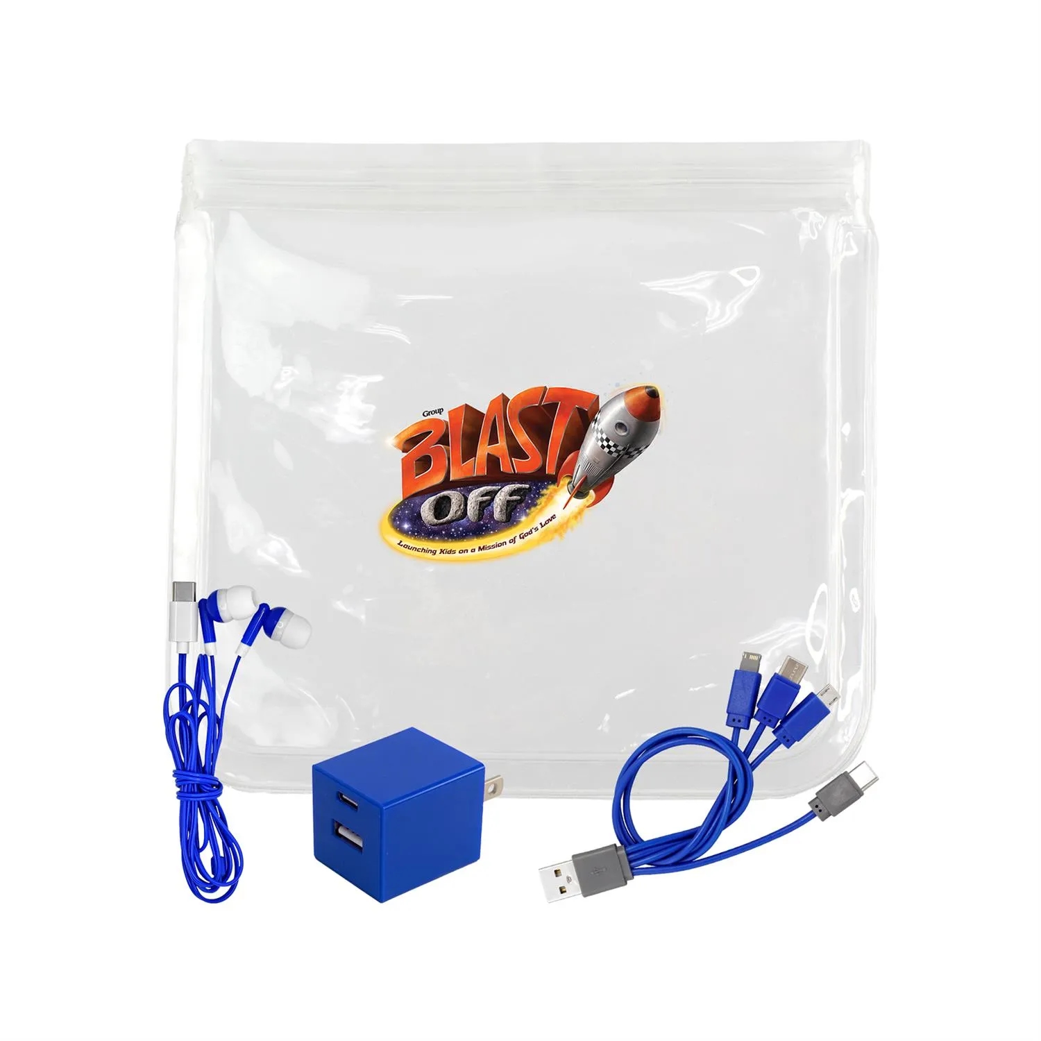 Clear A+C Wall, Cable & Ear Bud Set 9