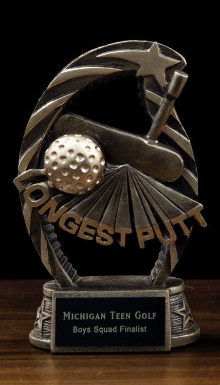Arched Resin Longest Putt Award 1