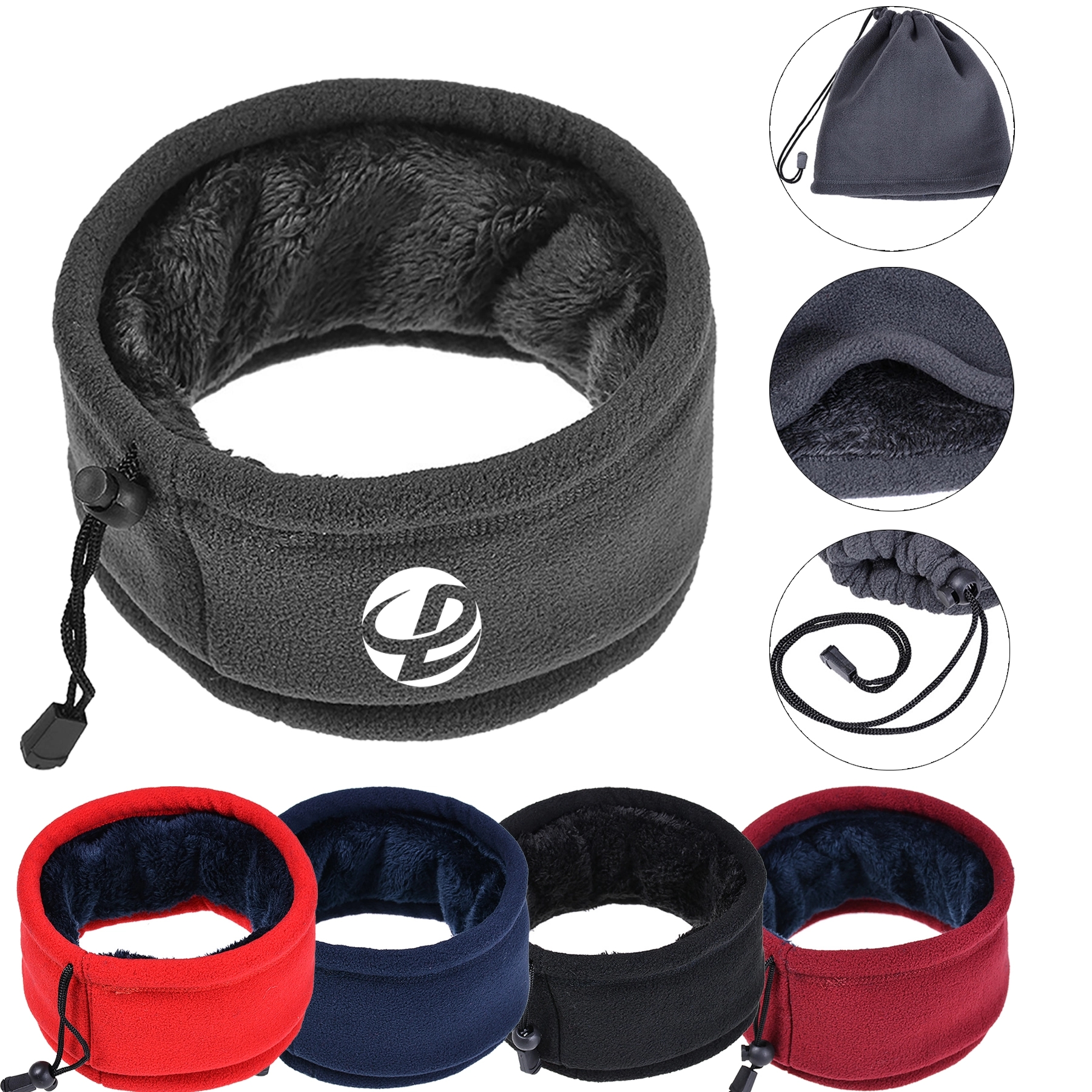 Winter Fleece Neck Gaiter Ski Tube Scarf for Men Women 6