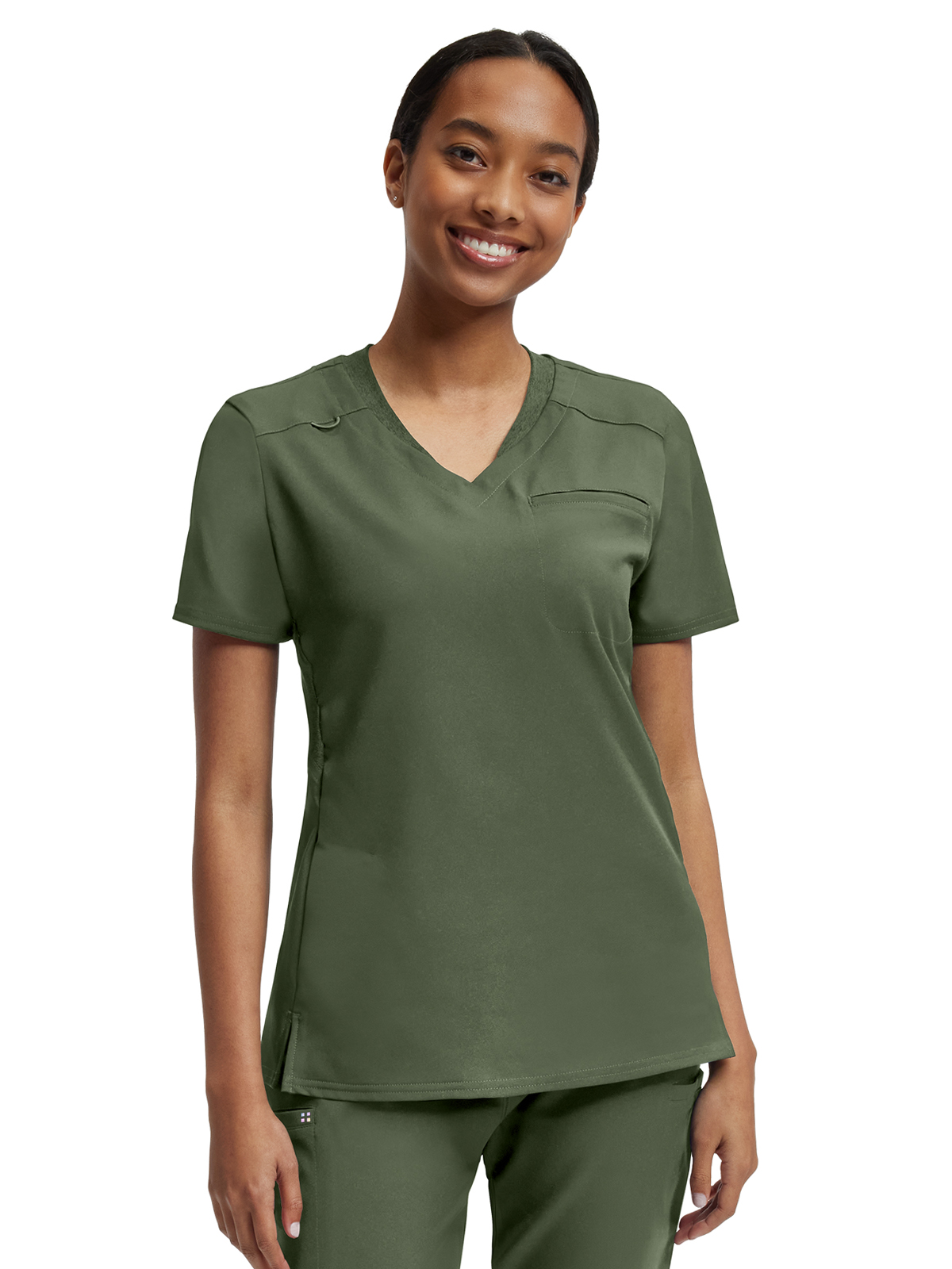 White Cross - VIBE - Women's Two-Pocket Knit Collar V-Neck Top 23