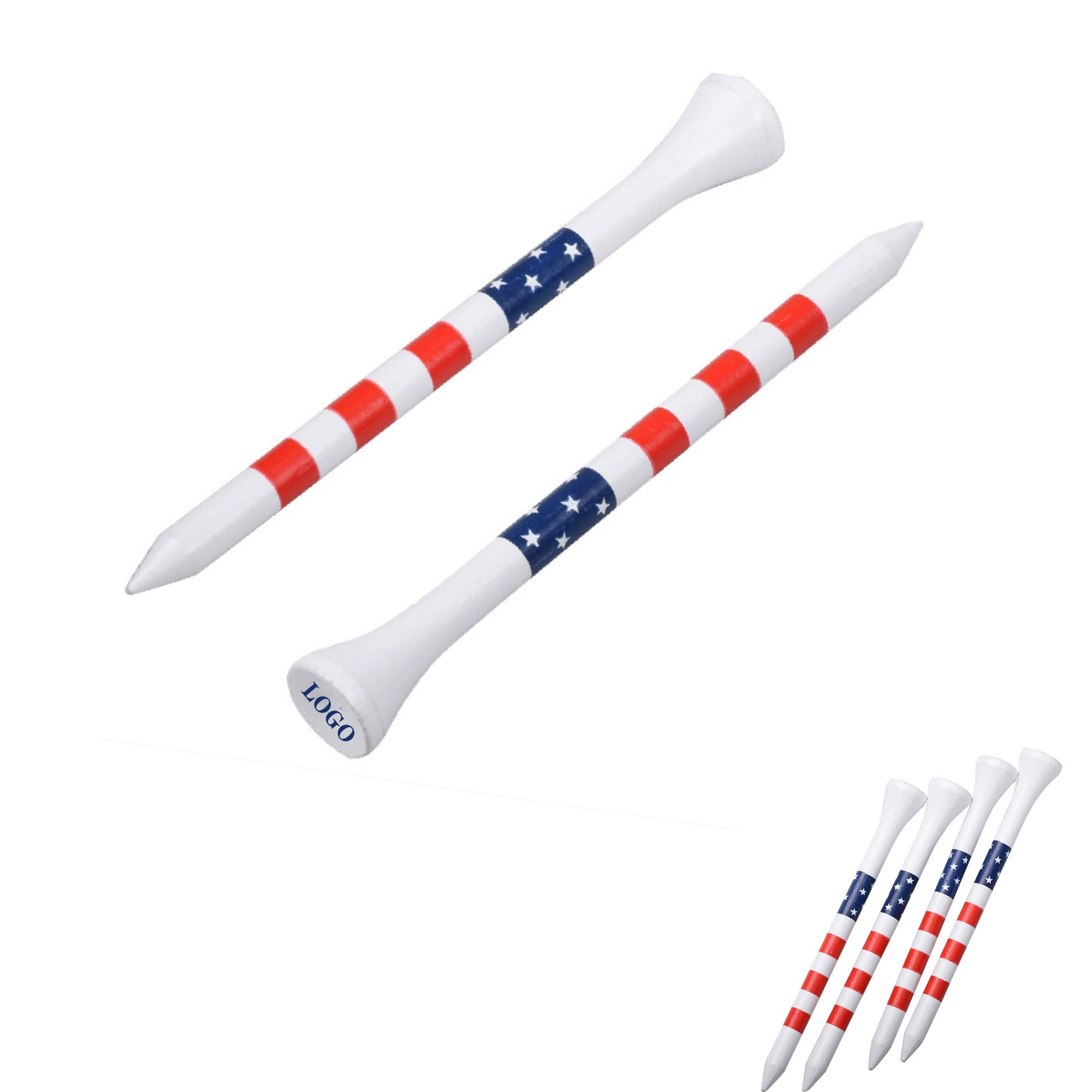 MOQ 10 pcs Striped Golf Tee 1