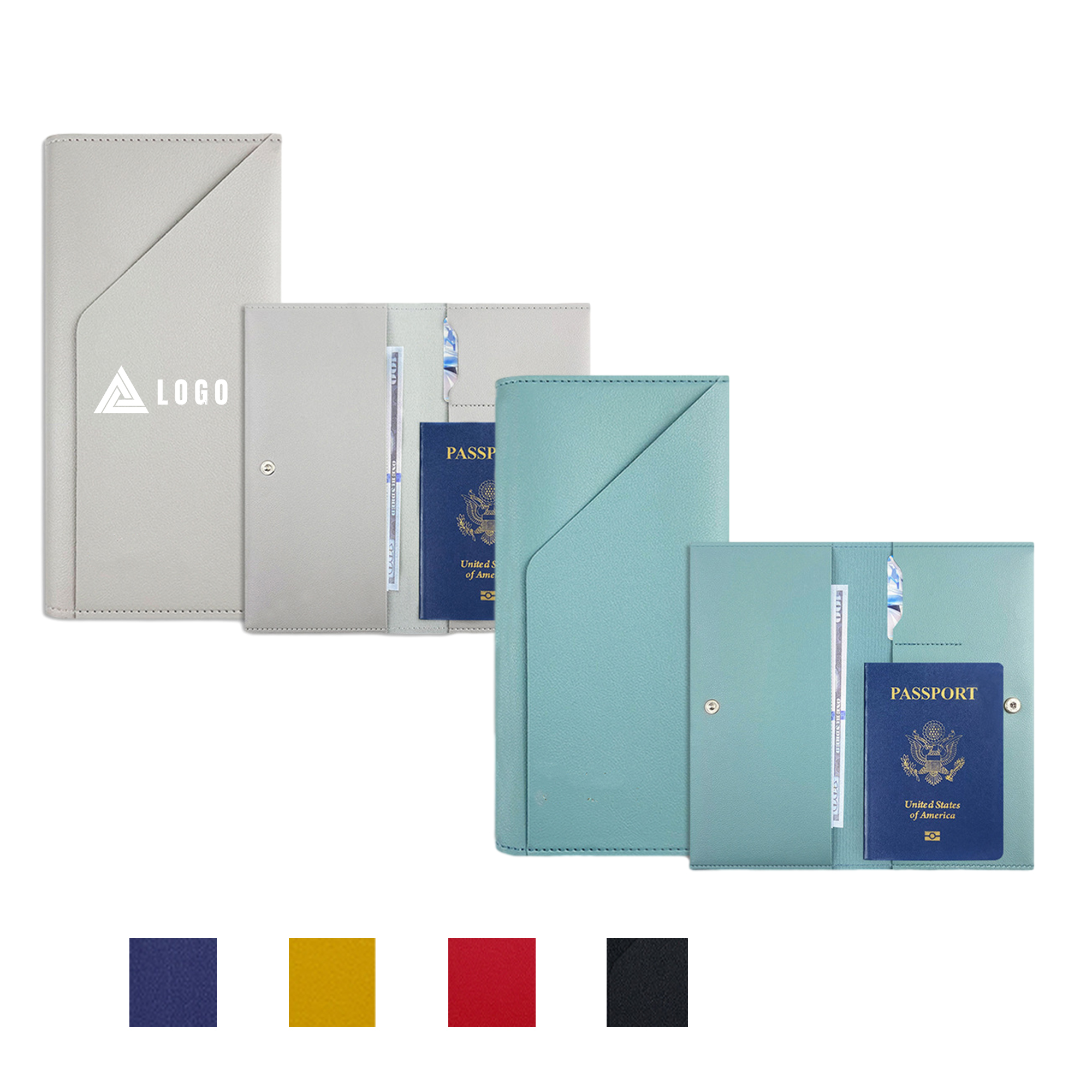 Leather Travel Wallet with Card Organizer 2