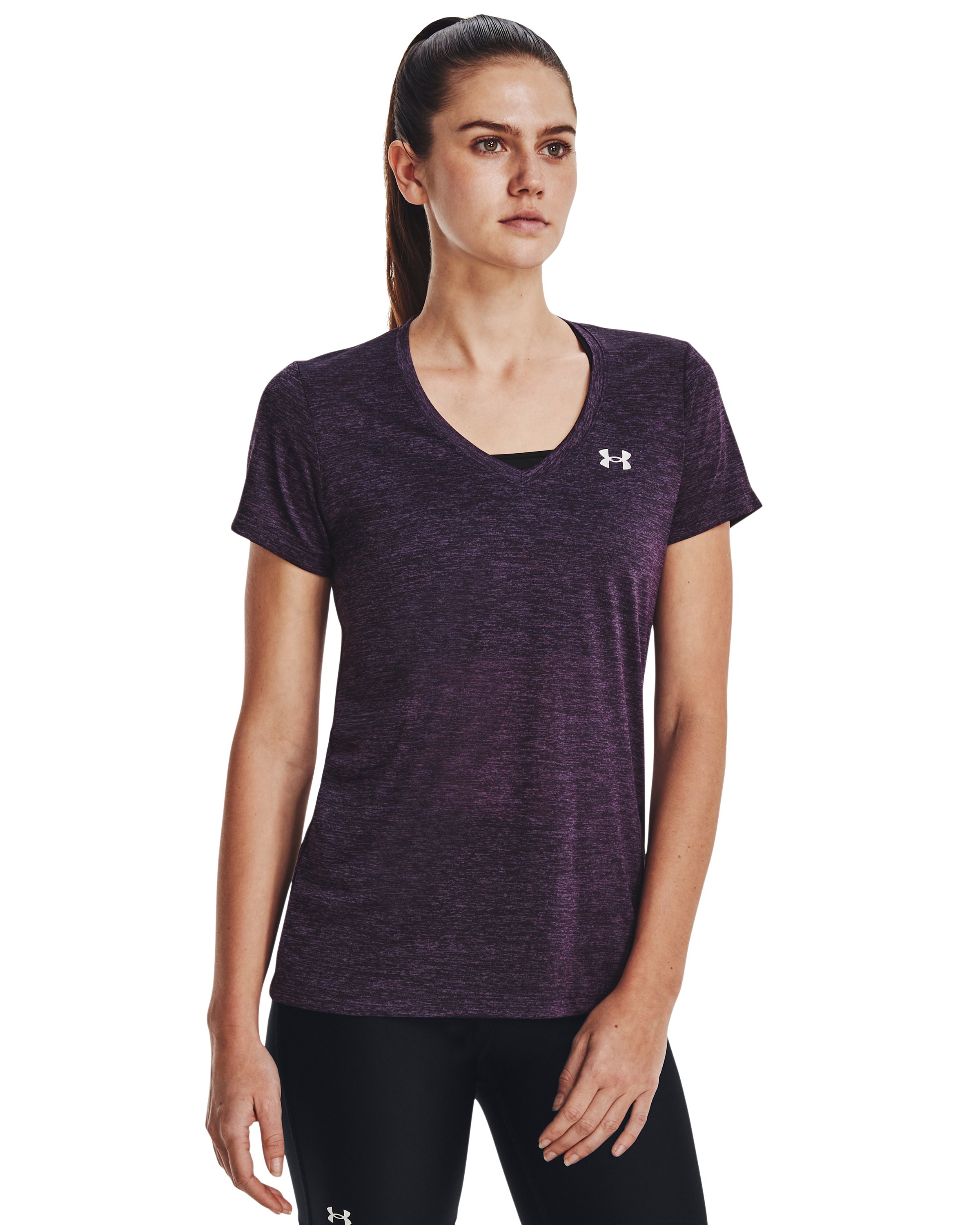 UA Tech Twist Women's V-Neck Short Sleeve 54