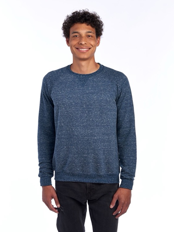JERZEES Snow Heather Ring-Spun Unisex Raglan Crew 2
