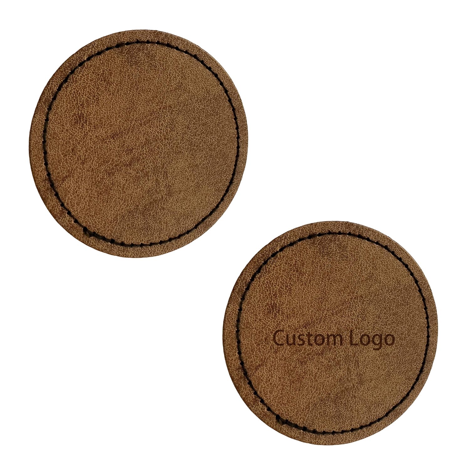 Round Shape Leatherette Patch 4